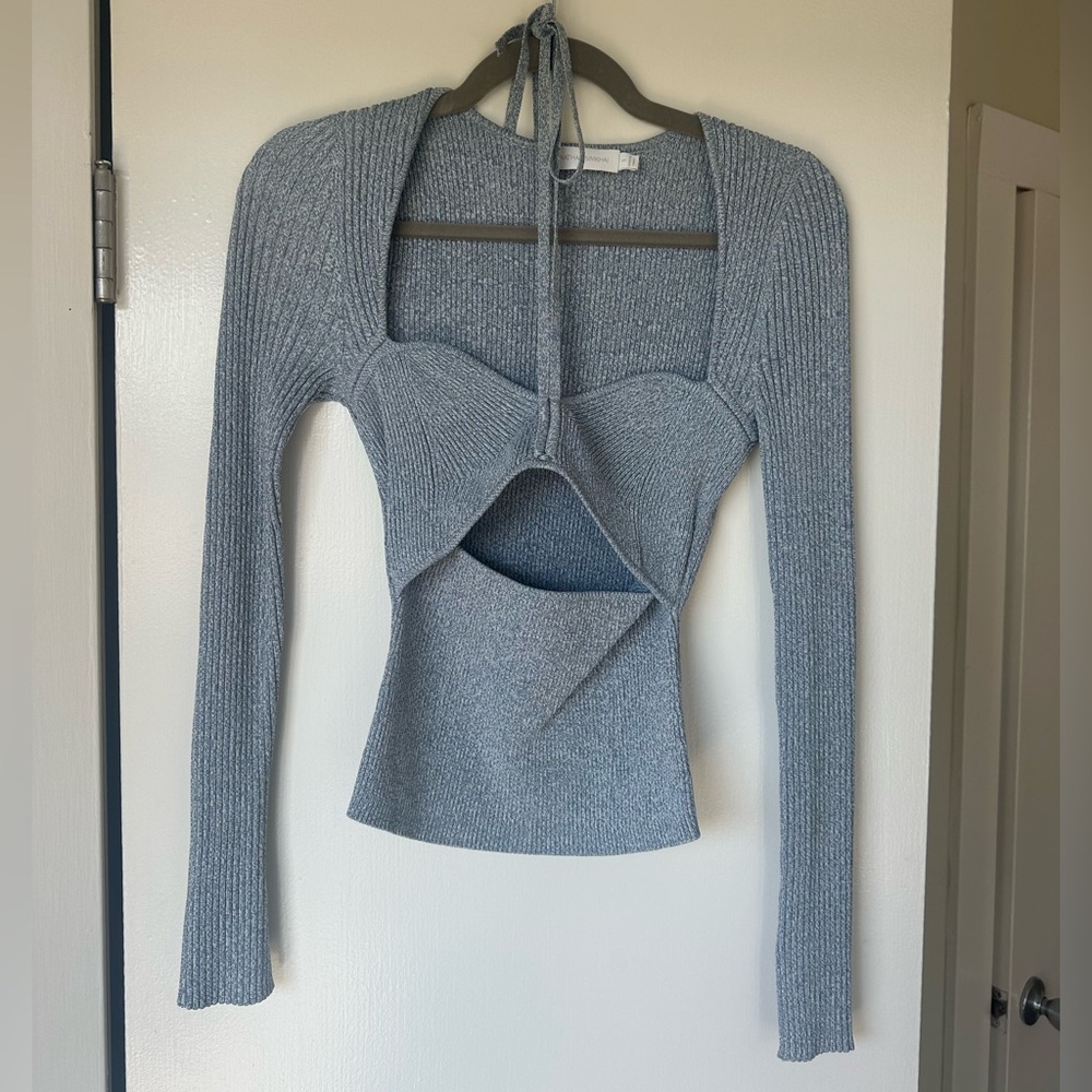 Simkhai Blue Knit Top